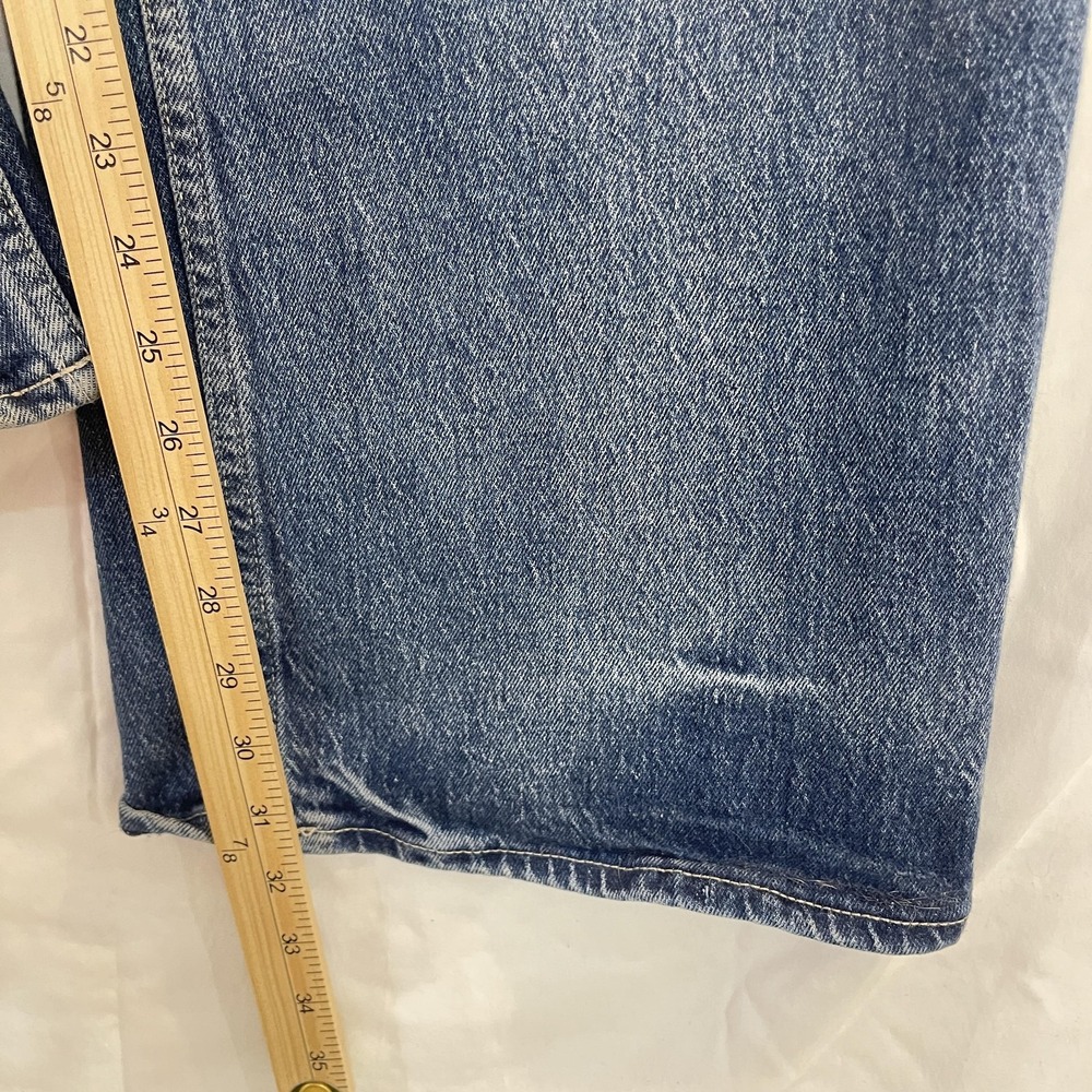 Free Assembly Jeans Womens 10 Blue Super High Rise Wide Leg Front Patch Pockets - Picture 7 of 16